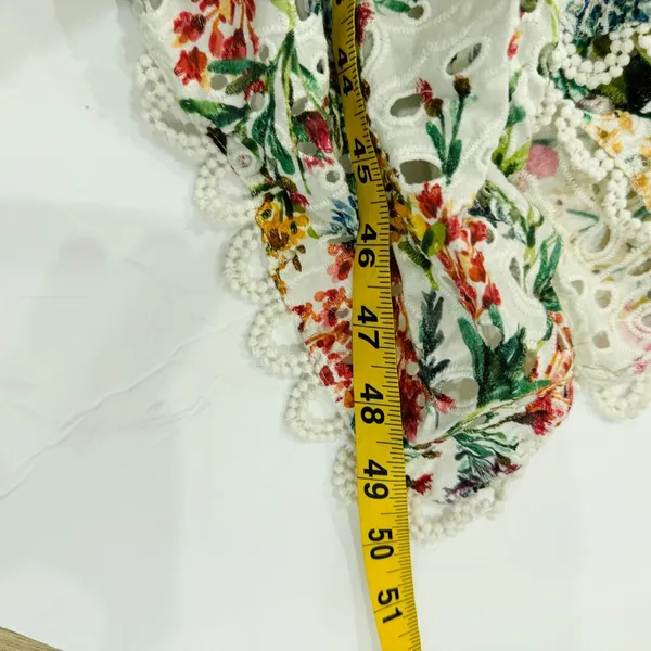 Farm Rio Scarves Eyelet Midi Dress - Image 12