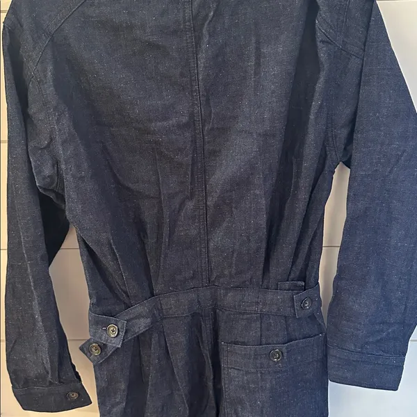 AG Adriano Goldschmied Dark Blue Denim Utility Jumpsuit size‎ S EUC - Image 4