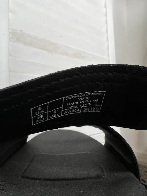 DR.MARTENS VOSS LEATHER Platform SANDAL Double STRAP BLACK - Image 5