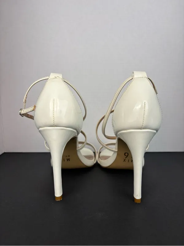 Mix No. 6 Women's Strappy High Heel Sandals in Cream - Image 8