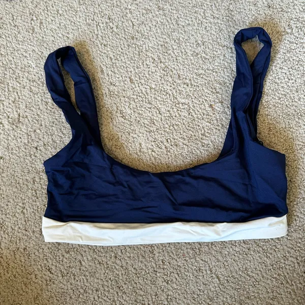 NWOT L*Space Miller bikini top navy white - Image 2
