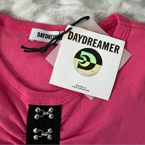 NWT Daydreamer Hook‎ and Eye Barbie Pink Punk Y2K Babydoll Baby T Womens XS - Image 3