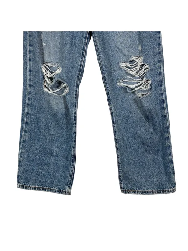Levi's Ribcage Straight Ankle Distressed Jeans Size 28 - Image 5