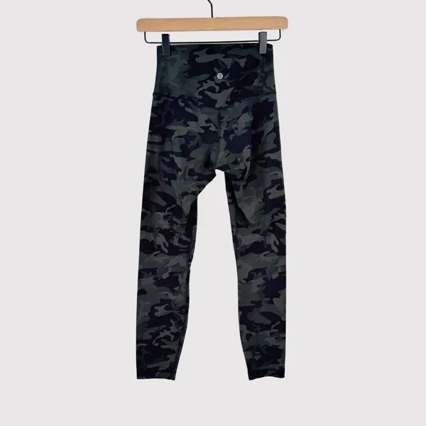 Lululemon Womens Leggings Green Align Pant II Camo Pull On Stretch Yoga Size 4 - Image 3