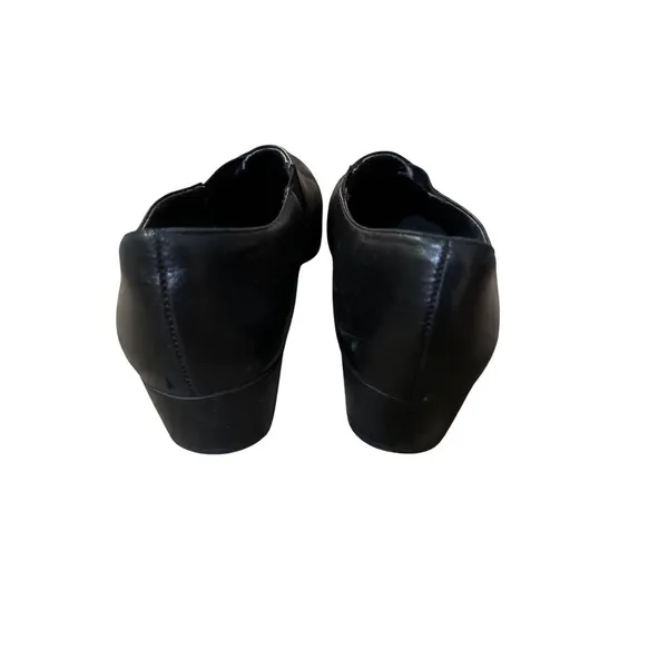 Munro Alison Black Leather Slip On 12 SS Narrow Used - Image 4