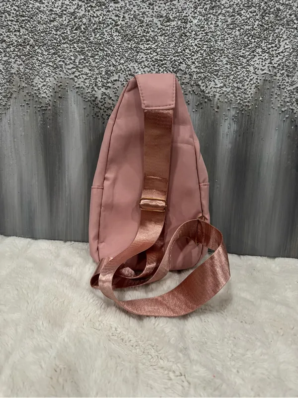 Quilted Pink Crossbody Sling Bag - Women's Fashion - Image 4