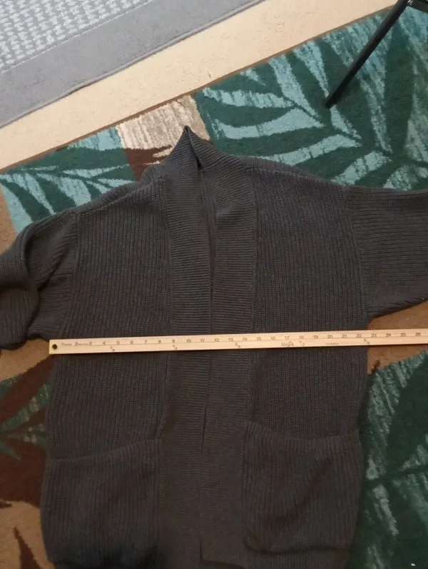 Pact Black Ribbed Open-Front Women's Cardigan Organic Cotton Oversized Xs/S - Image 8