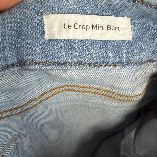 FRAME Le Crop Mini Boot Light Wash Raw Hem Jeans Size 30‎ - Image 4