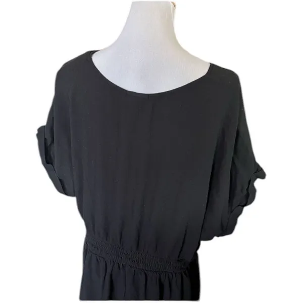 Womens Ava & Viv Classic Black Twist Front V Neck Woven Dress - Sz 2X - Image 4