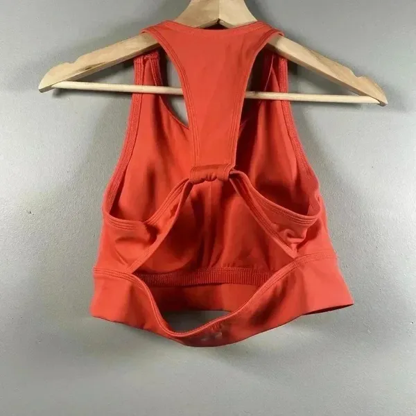 Aerie Womens Chill Play Move Sports Bra M Orange High Neck Open‎ Back Breathable - Image 5