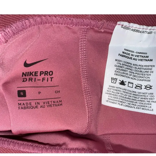 WOMENS NIKE Pro 7/8 TIGHTS DRI FIT Hi Rise Yoga PANTS Pink Size Small leggings - Image 4