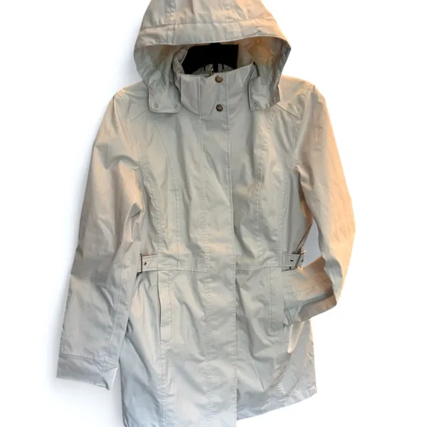 THE NORTH FACE Trench Jacket Coat Women Mid Length Hood Full Zip Moonlight. SP. - Image 2