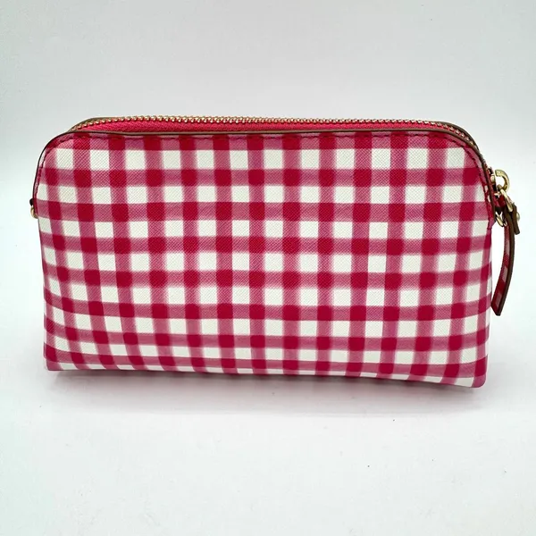 Nanette Lepore Purse Pink Plaid Baguette Bright Small No Shoulder Strap Preppy - Image 7