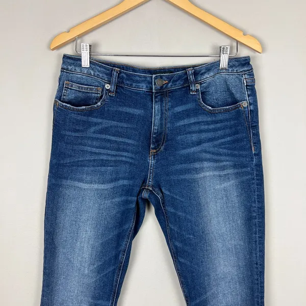 Miss Me Boot Jeans Womens 32 Blue Medium Wash Stretch Denim Whiskering NO‎ Bling - Image 14