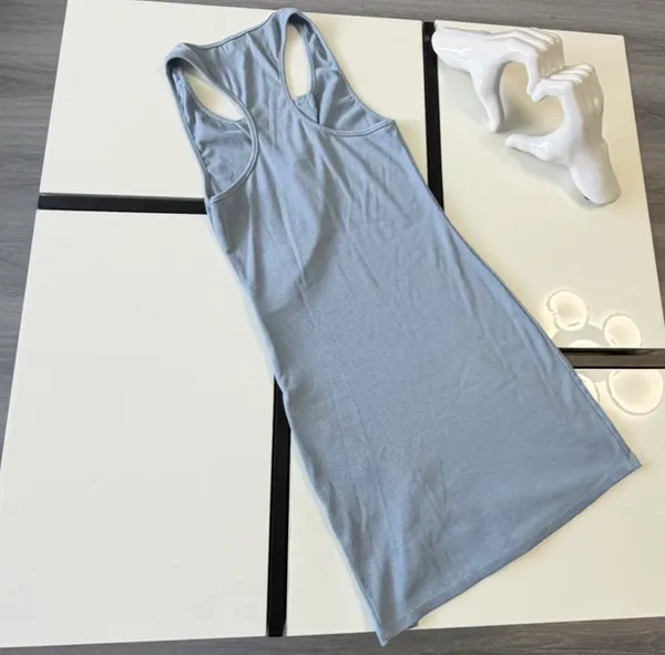 Camila Coelho Blue Ribbed Henley Asymmetrical Mini Dress XXS - Image 8