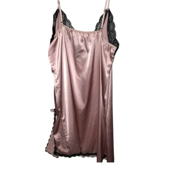 Ekouaer Pink Lace Trim Nightgown - Image 4
