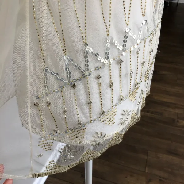 PJK Patterson J Kincaid Top Cami Sleeveless High Neckline Sequin Beaded Boho - Image 9