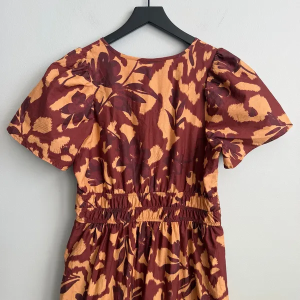 Anthropologie Somerset Maxi Dress in Copper Floral Print Size Small - Image 10