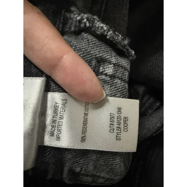 AGOLDE Cooper Cargo Straight Jean Faded Black Size‎ 25 Edgy Modern Classic - Image 6