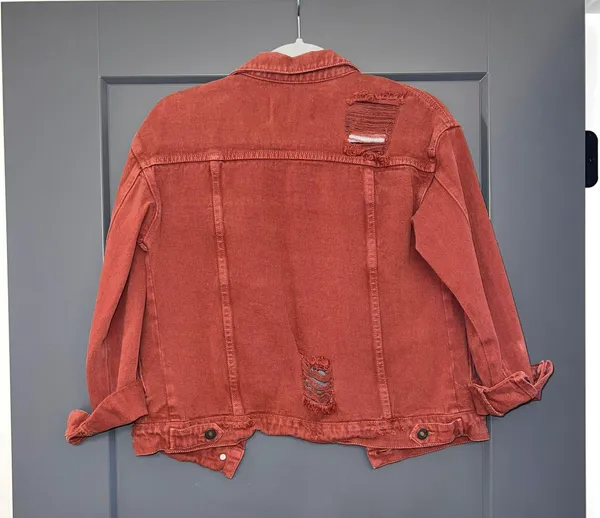 Tilly's Distressed Burnt Orange Jean Jacket - Image 3