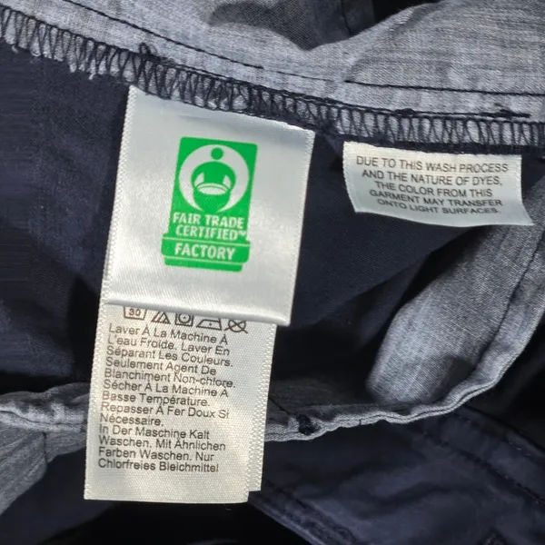 J Crew Navy Wide Leg Pleated Button Front Cotton‎ Pants Size 12 - Image 6