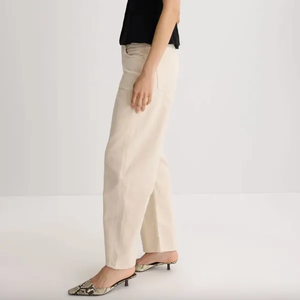 Citizens of Humanity White Micro Barrel Jeans Size 32 High Rise Baggy Rigid $248 - Image 2