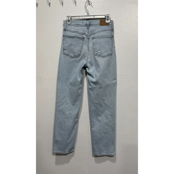 Madewell The Perfect Vintage Straight Jean Womens 26 Distressed Light Blue Denim - Image 3