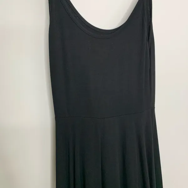 Reformation A-Line Fitted Scoop Neck Midi Length Dress Womens Small Black - Image 4