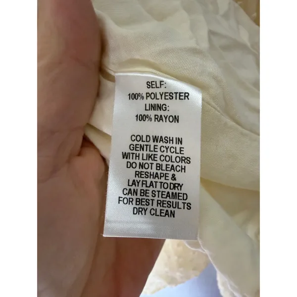Lulus‎ butter yellow eyelet midi skirt Teired small - Image 6
