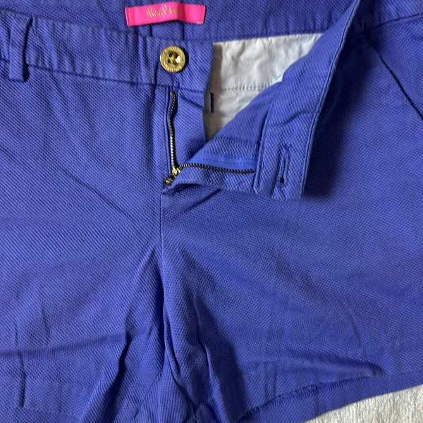 Lilly Pulitzer Callahan Stretch Shorts Textured Chino‎ Purple Size 10 - Image 4