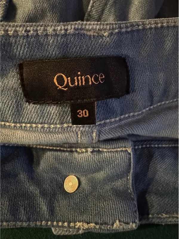 Quince Women's Light Blue Wide-Leg Denim Jeans Size 30 - Image 4