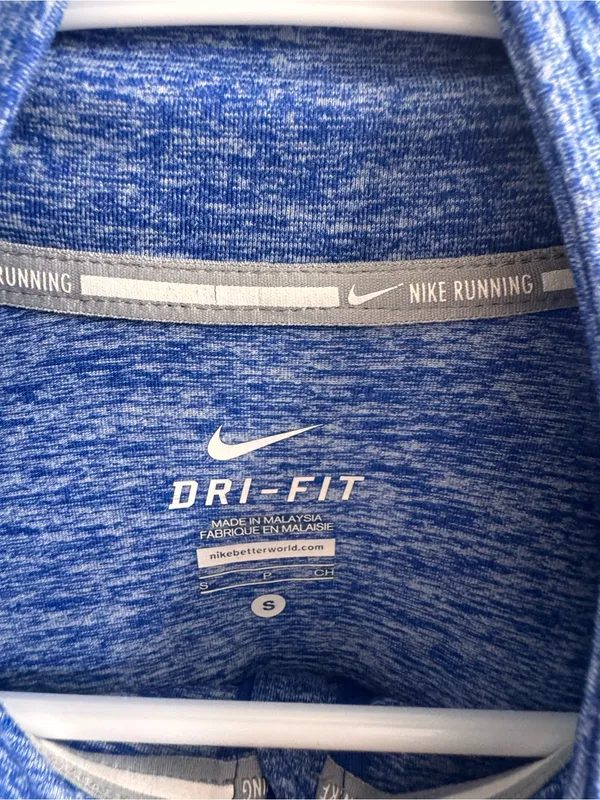 Nike Dri-FIT Running Half Zip Pullover Blue Space Dye Small‎ - Image 2