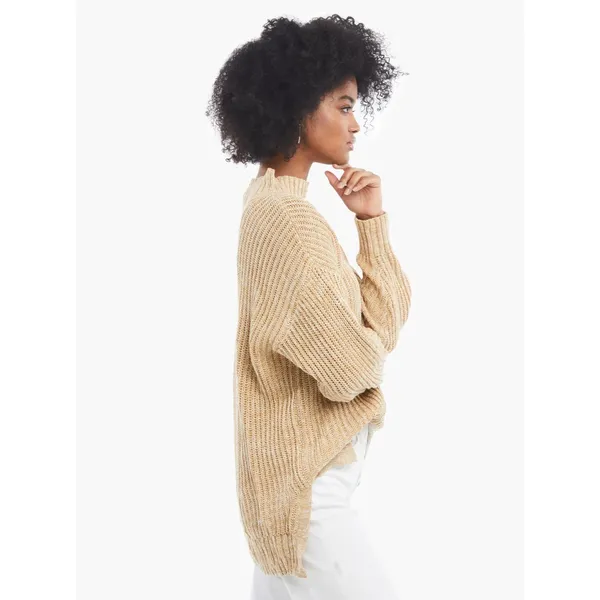 Able Rose Relaxed Tunic Turtleneck Sweater Tan Size XS - Image 3