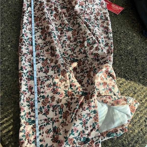 Clearance 50% off Vintage Floral Corduroy Overalls Dress, Small - Image 6