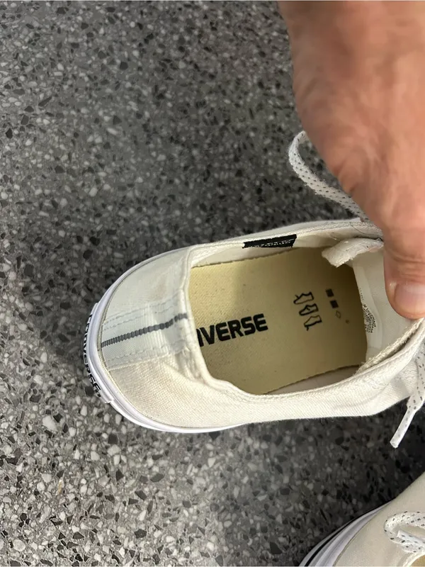 Converse Low-Top Canvas Sneakers in Off-White - Image 4
