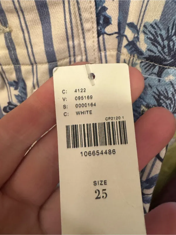 NWT Anthropologie Maeve The Colette High-Rise Wide-Leg Jeans- Floral Stripe - 25 - Image 17