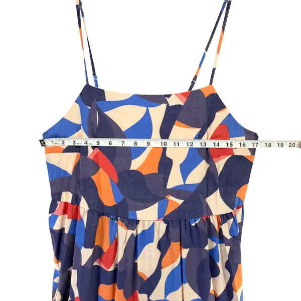 Nine West Womens Abstract Print Maxi Dress Colorful‎ Tiered Flowy Euro Summer Size Small - Image 6