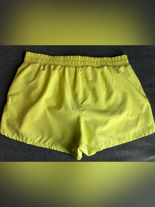 Asics Neon Yellow Women's Athletic Running Shorts Size M - Image 2
