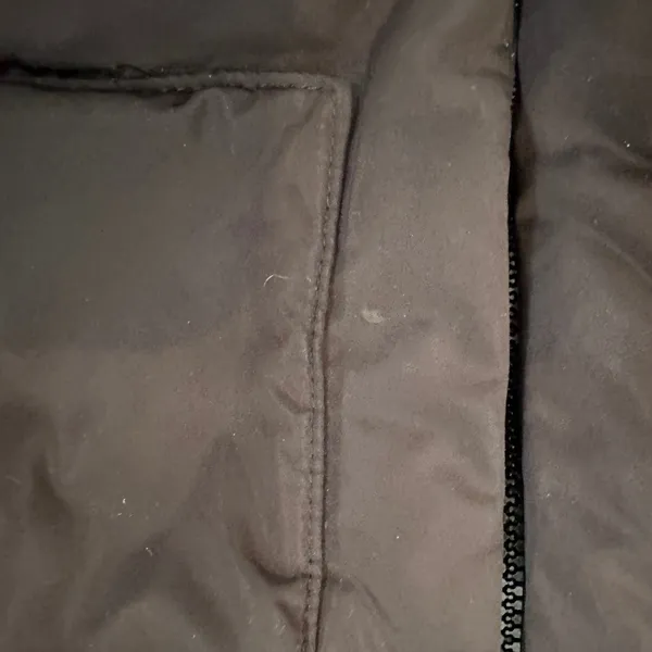 Black Down Puffer Coat Jacket Sherpa Lined Hooded Warm Winter Womens - Image 4