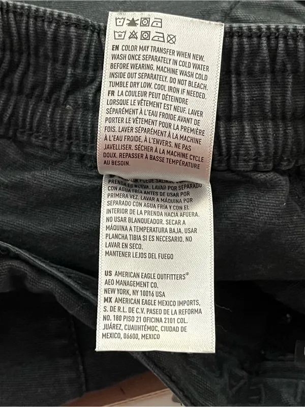 American Eagle Stretch Cargo Skinny Jeans Faded Black 2 Long - Image 4