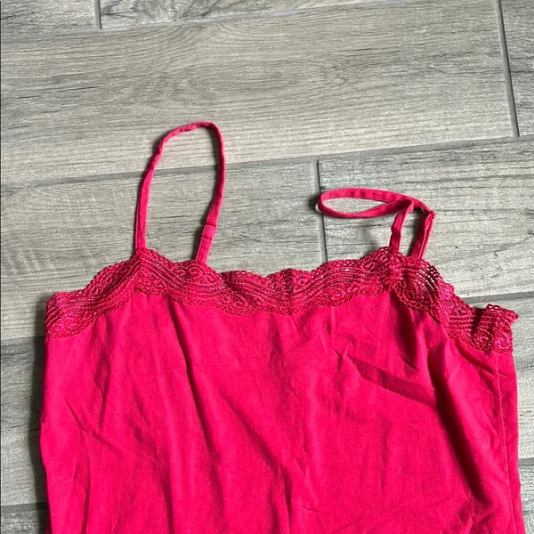 Ann Taylor Fitted Pink Camisole with Ruffles - Image 3