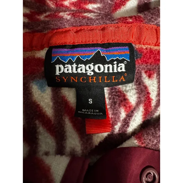 Patagonia Synchilla Snap T Pullover -Kuta Klash “Dark Currant” Aztec Tribal (S) - Image 5