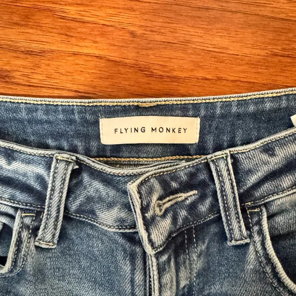 Flying Monkey Dark Wash Straight Leg Jeans Size 25 - Image 4