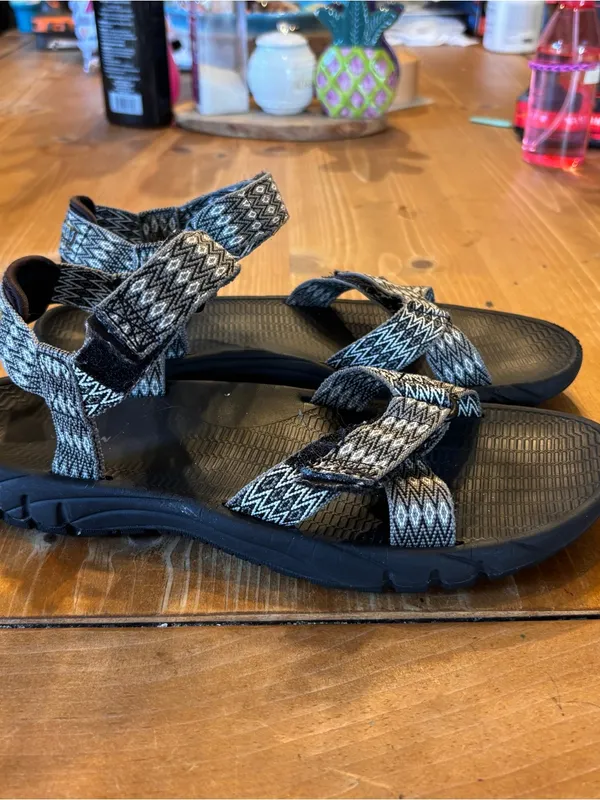 Magellan womens River 11 sport sandals black/white 10 - Image 5