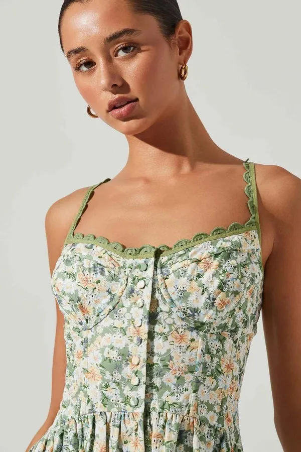 ASTR the Label Yamila Floral-Print Corset Sleeveless Maxi Dress - Image 8