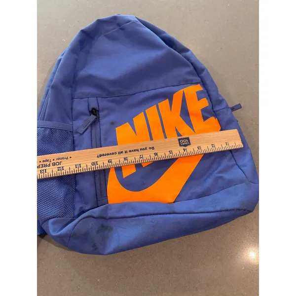 Nike Backpack School Book Bag Blue Orange Logo Travel‎ Gym Casual Kids - Image 3