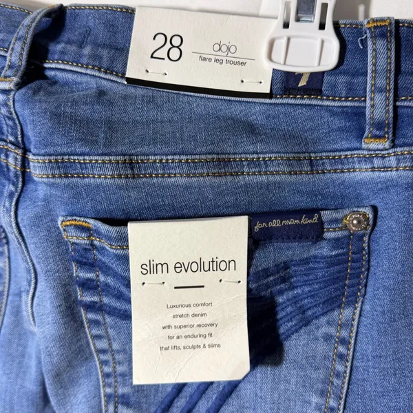 NWT 7 For All Mankind Tailorless Dojo Wide Leg‎ Trouser Jeans Mid Rise 28 - Image 9