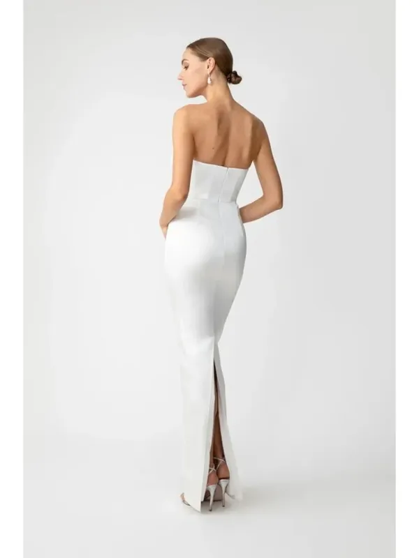 Sau Lee Esther Strapless Column Gown White Womens Size 2 - Image 3