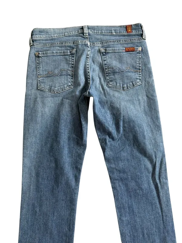 7 FOR ALL MANKIND Roxanne Medium Wash Jeans Size 28 - Image 5