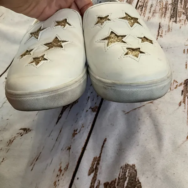 BRASH GOLD STAR‎ WHITE SLIP ONS - Image 4